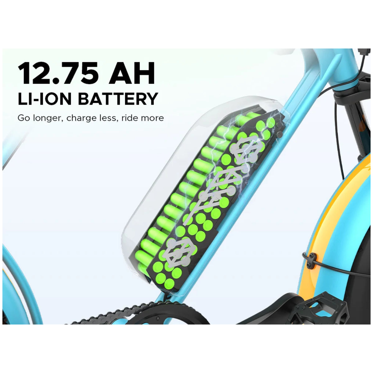 EMotorad Ranger blue e-bike 12.75 Ah lithium-ion battery