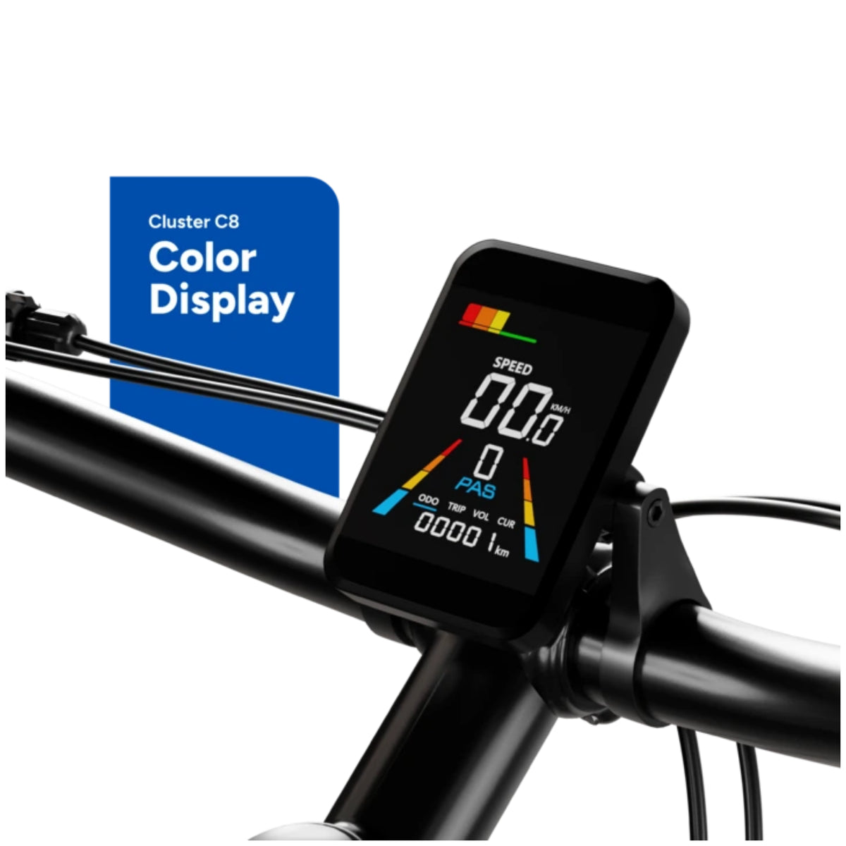 EMotorad T-Rex Air electric cycle colour display