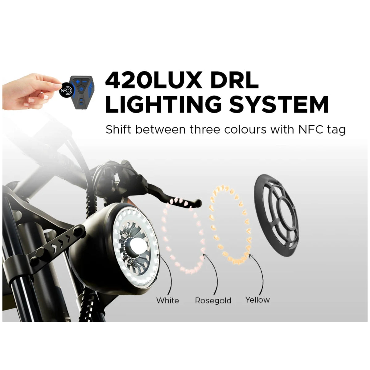 EMotorad Viper 420 Lux DRL lighting system with three light modes