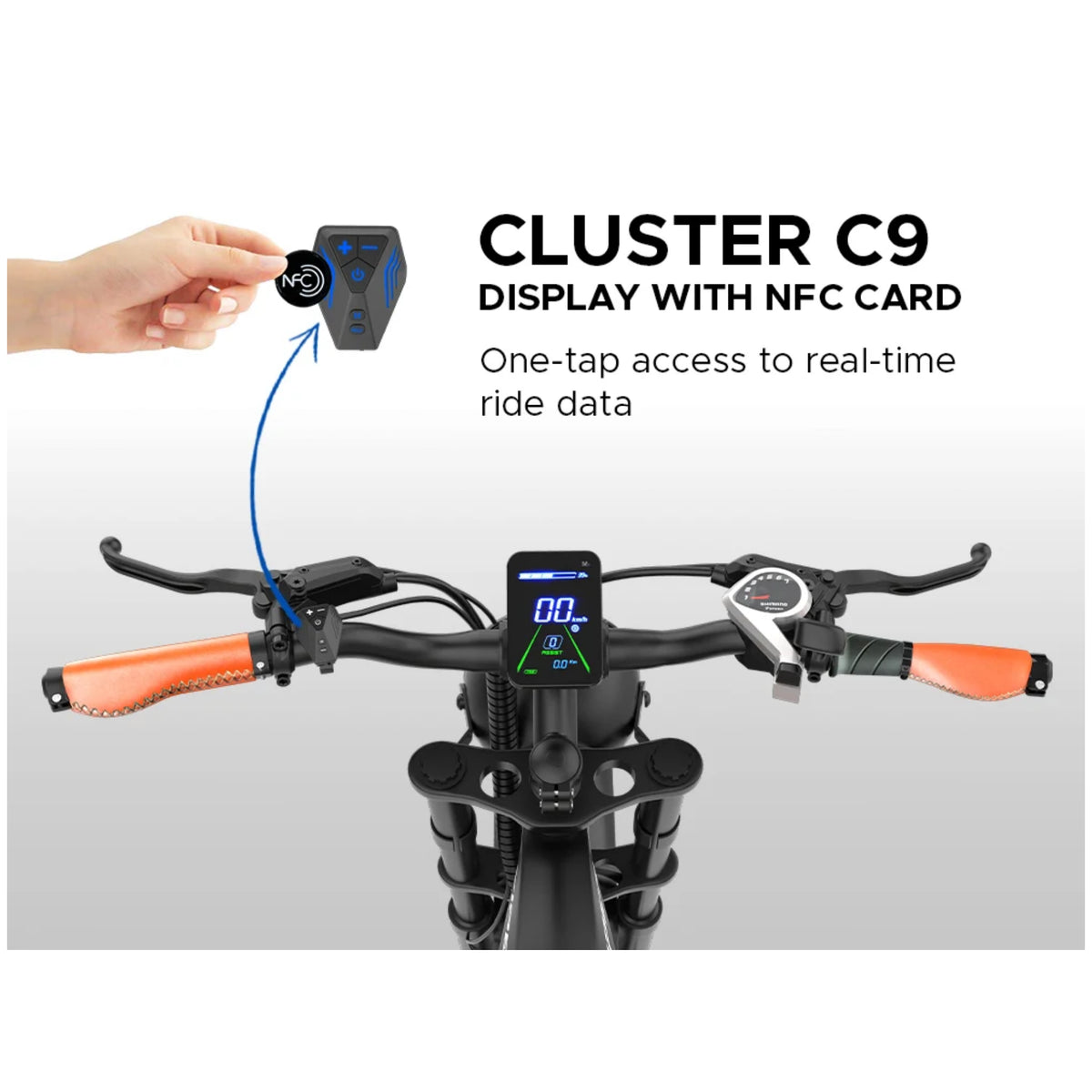 EMotorad Viper Cluster C9 display with NFC card reader