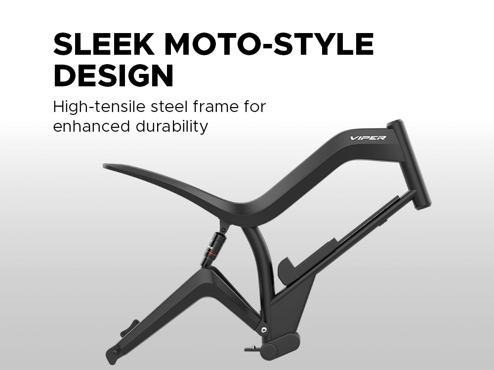 EMotorad Viper high tensile steel frame with premium moto-inspired design