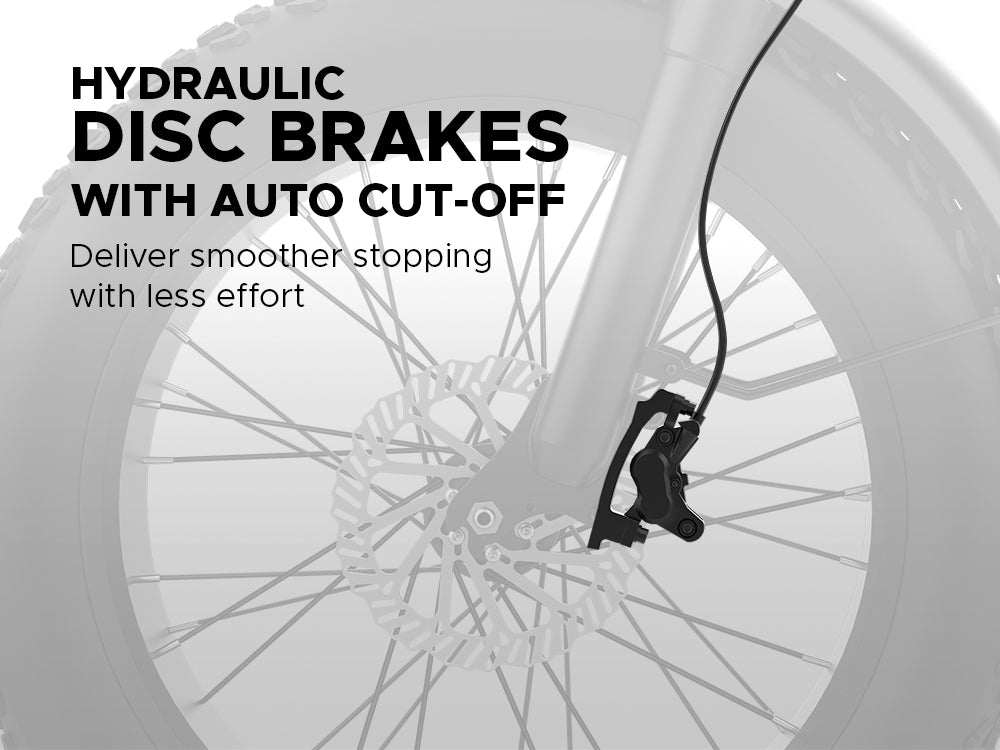 EMotorad Viper hydraulic disc brakes with motor auto cut-off technology