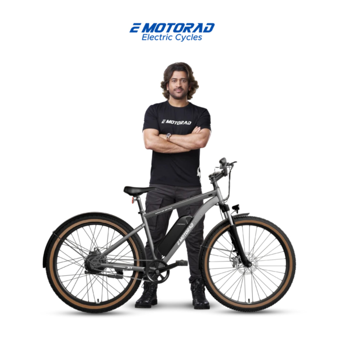 EMotorad X1 2026 grey 27.5T electric cycle side view