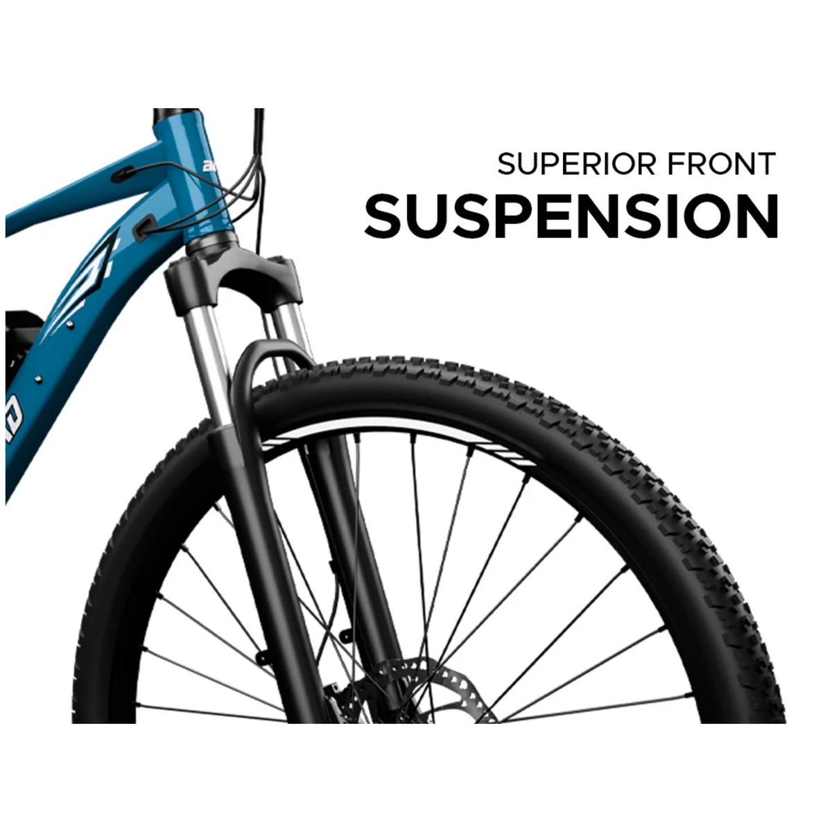 EMotorad X1 27.5T blue electric cycle front suspension fork
