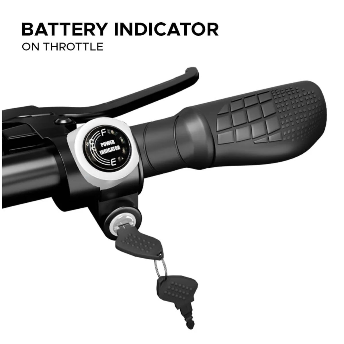 EMotorad X1 27.5T Phantom Grey electric cycle battery indicator on throttle