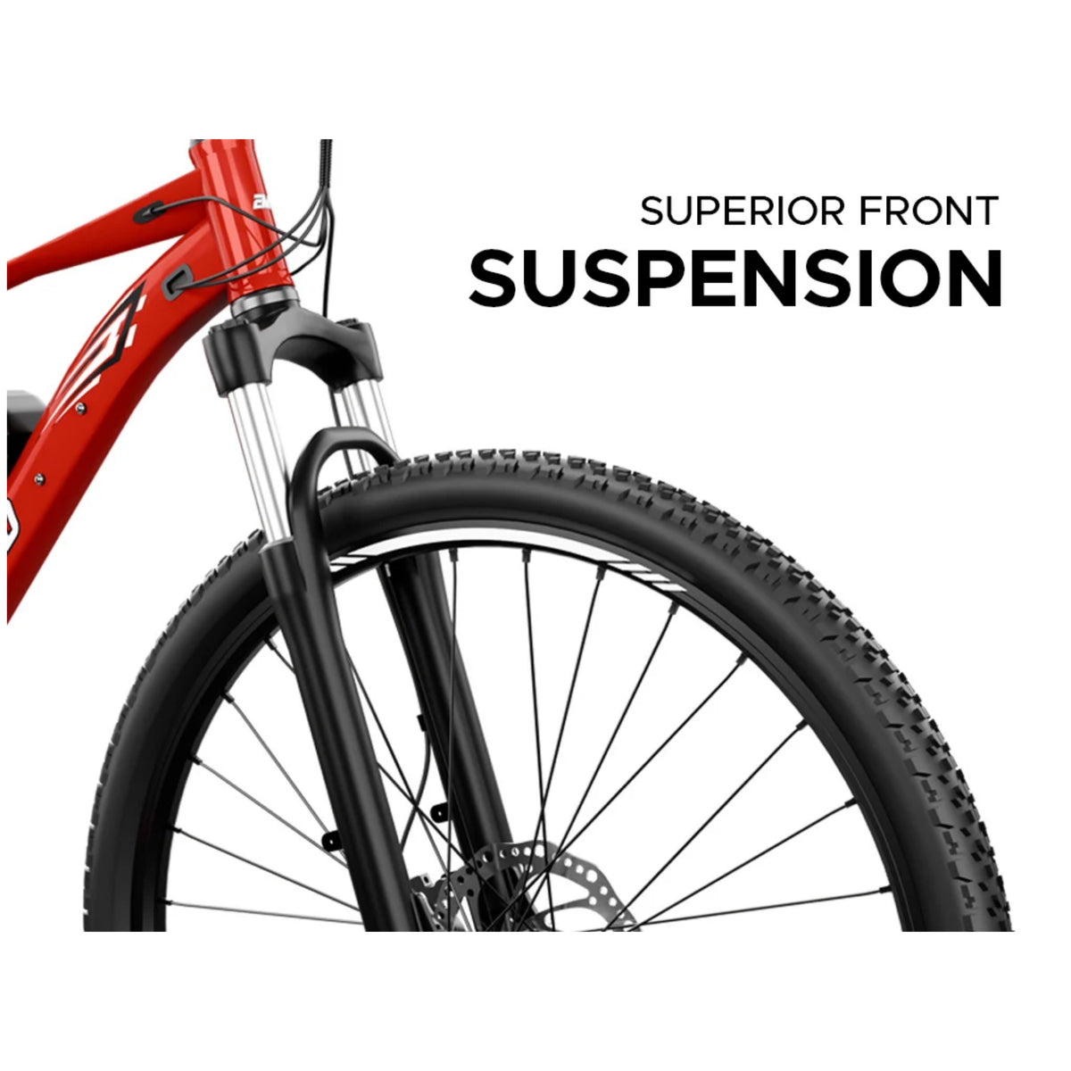 EMotorad X1 27.5T red electric cycle front suspension fork