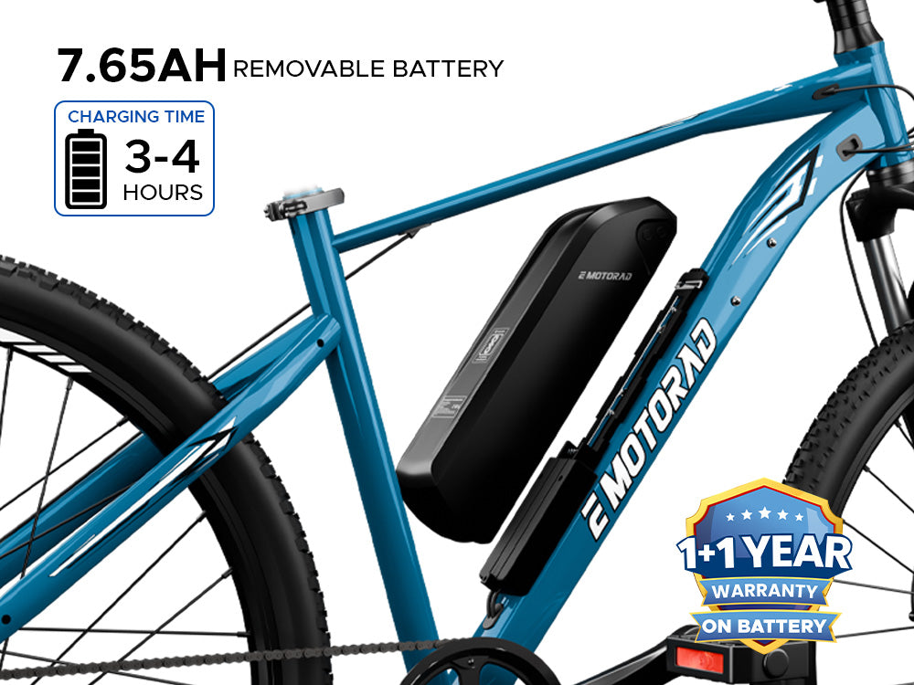 EMotorad X1 removable lithium battery 7.65Ah electric cycle