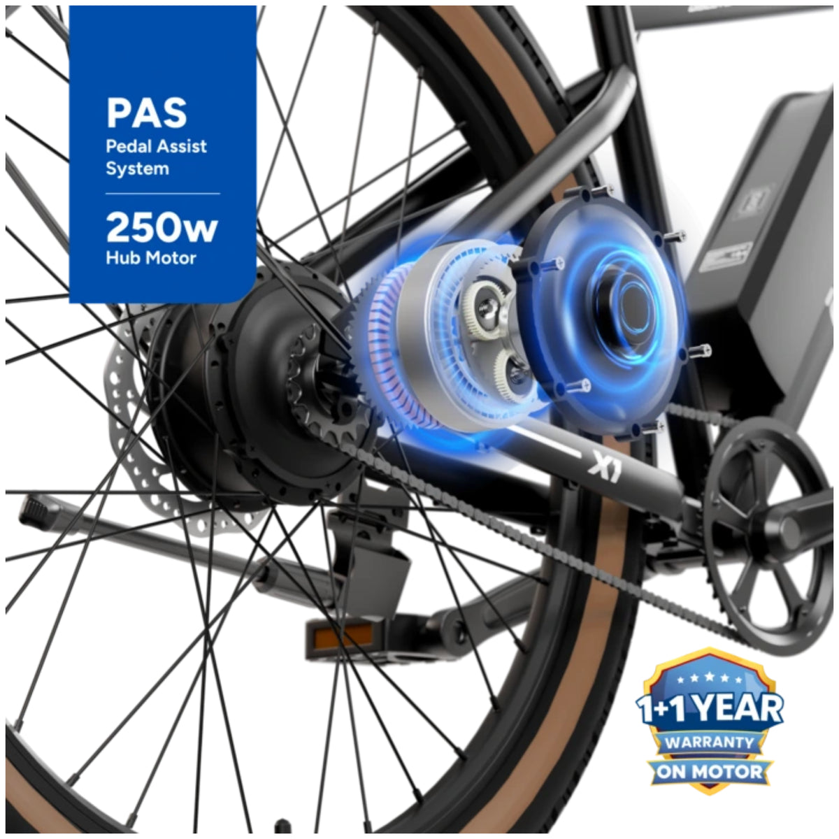 EMotorad X1 2026 27.5T Electric Cycle | 45KM Range | 250W
