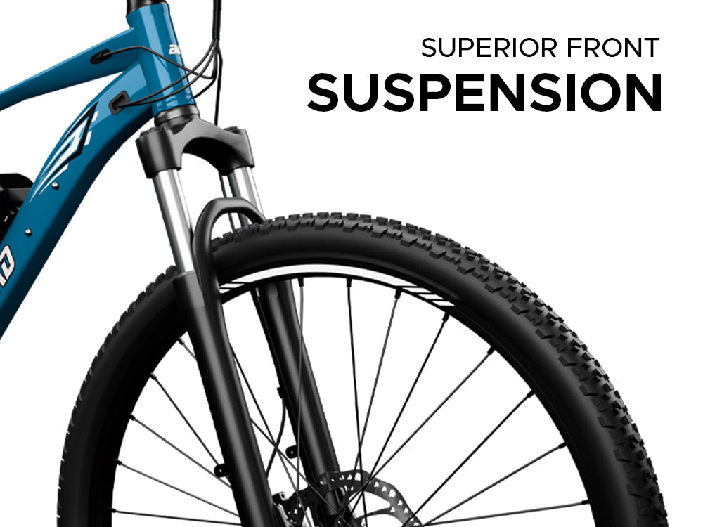 EMotorad X1 electric cycle front suspension smooth riding comfort