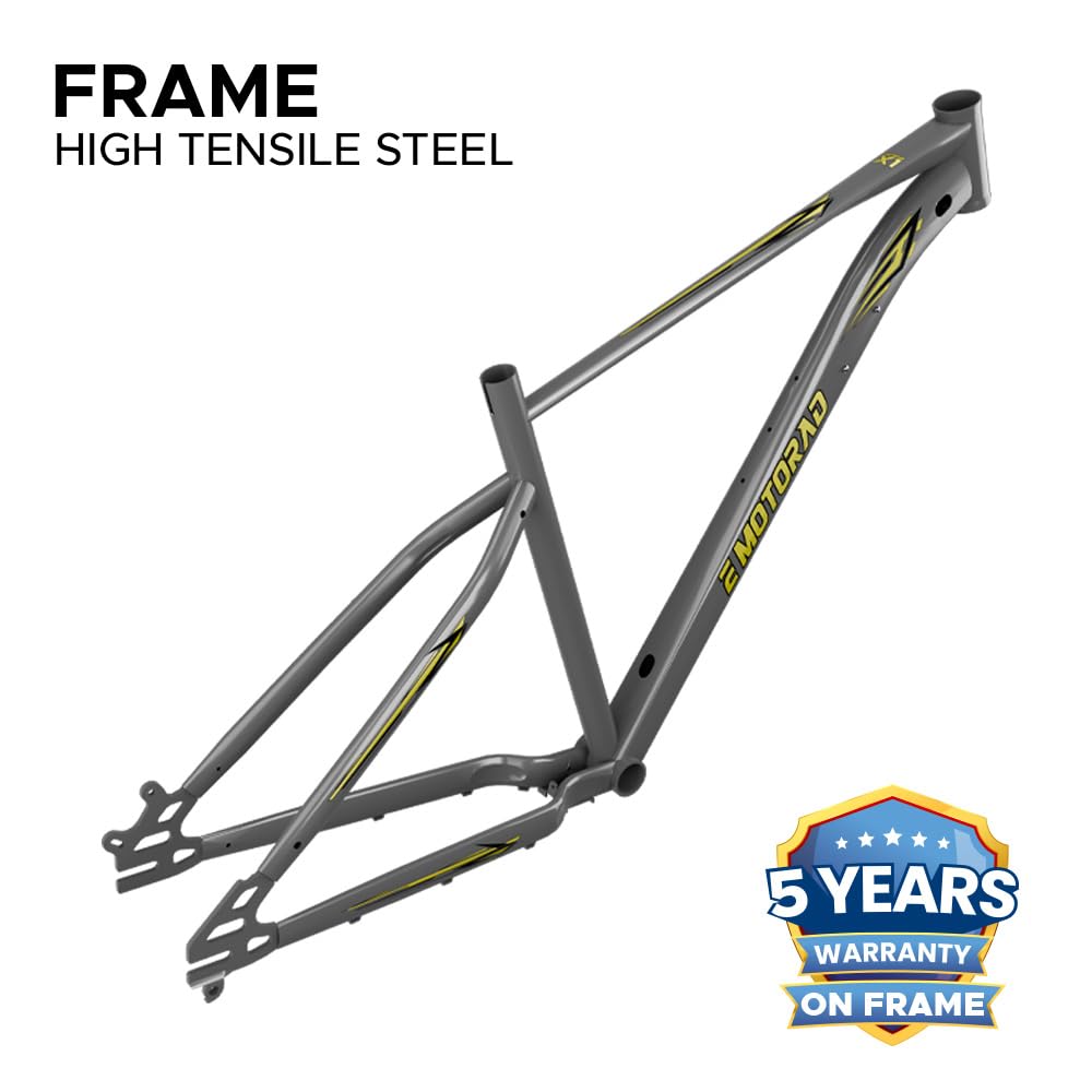 EMotorad X1 phantom grey electric cycle high tensile steel frame design