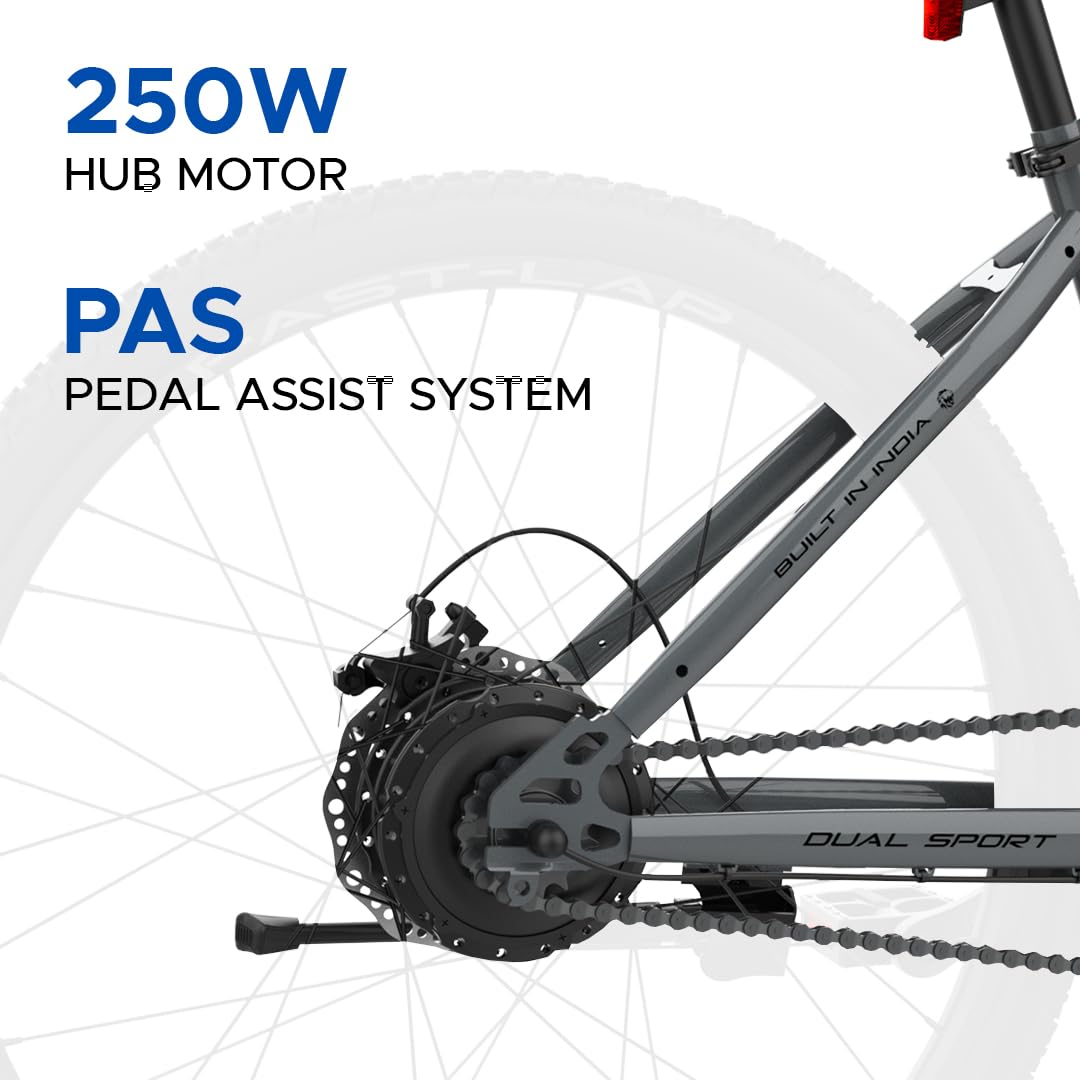 EMotorad X2 Furious Red 27.5 250W Hub Motor with 5 Level Pedal Assist System
