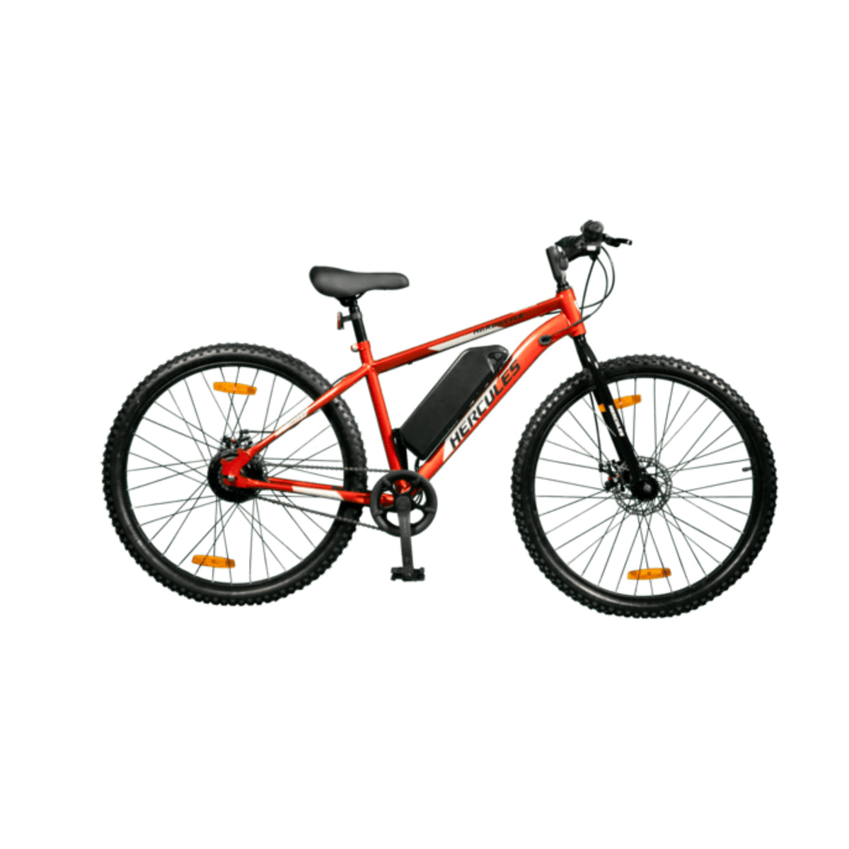 Hercules Hardstyle 27.5T electric cycle in red and black