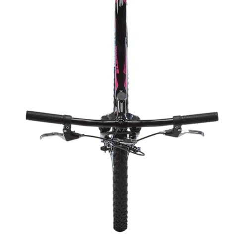 Top-down view of the Firefox Breeze 24T hybrid bicycle showing the black handlebar, brake levers, and tire alignment.
