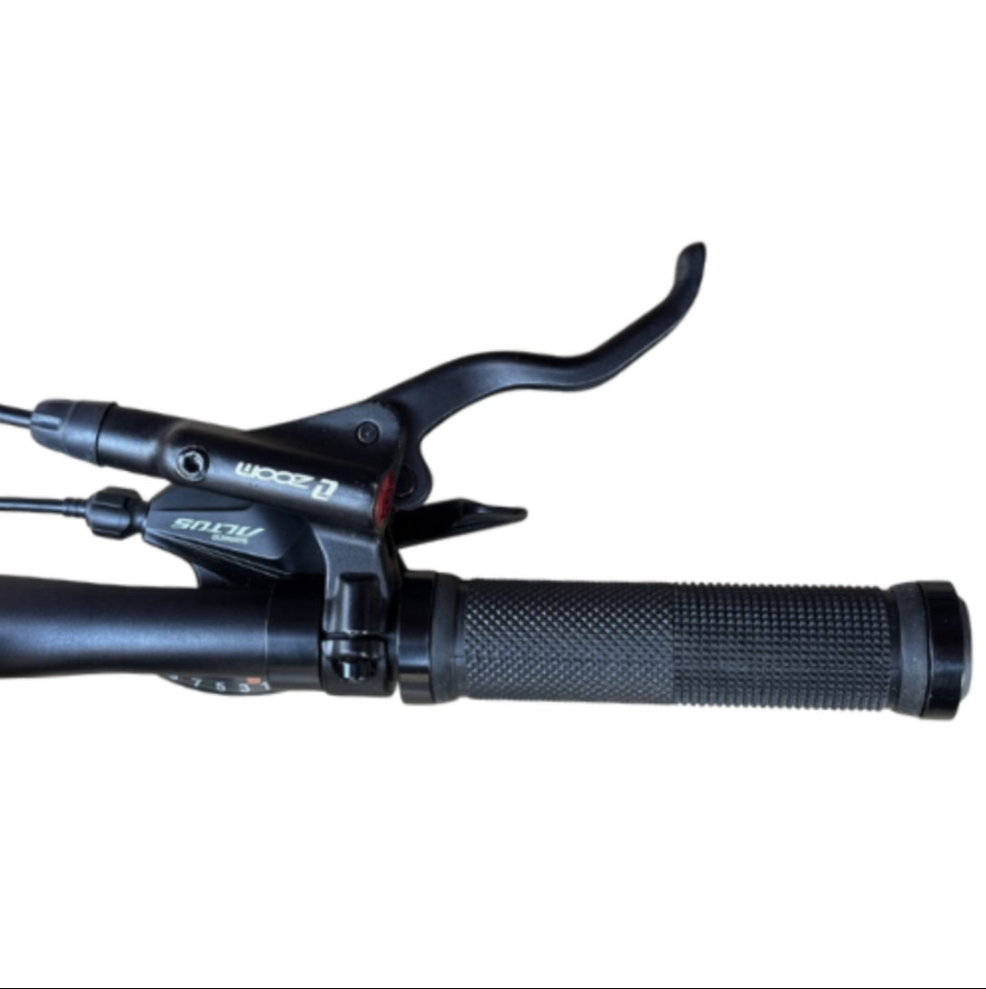 Firefox Charger 27.5T Left Brake Lever and Grip Close Up