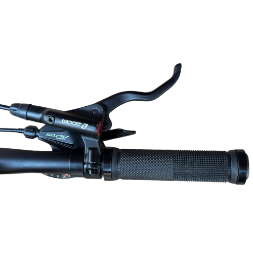 Brake lever and textured handlebar grip on Firefox Charger mountain bike
