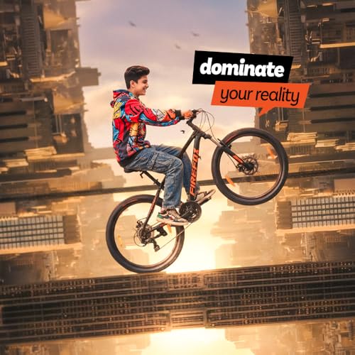 Firefox Dominator 26T mountain bike performance lifestyle riding image showing balance and control