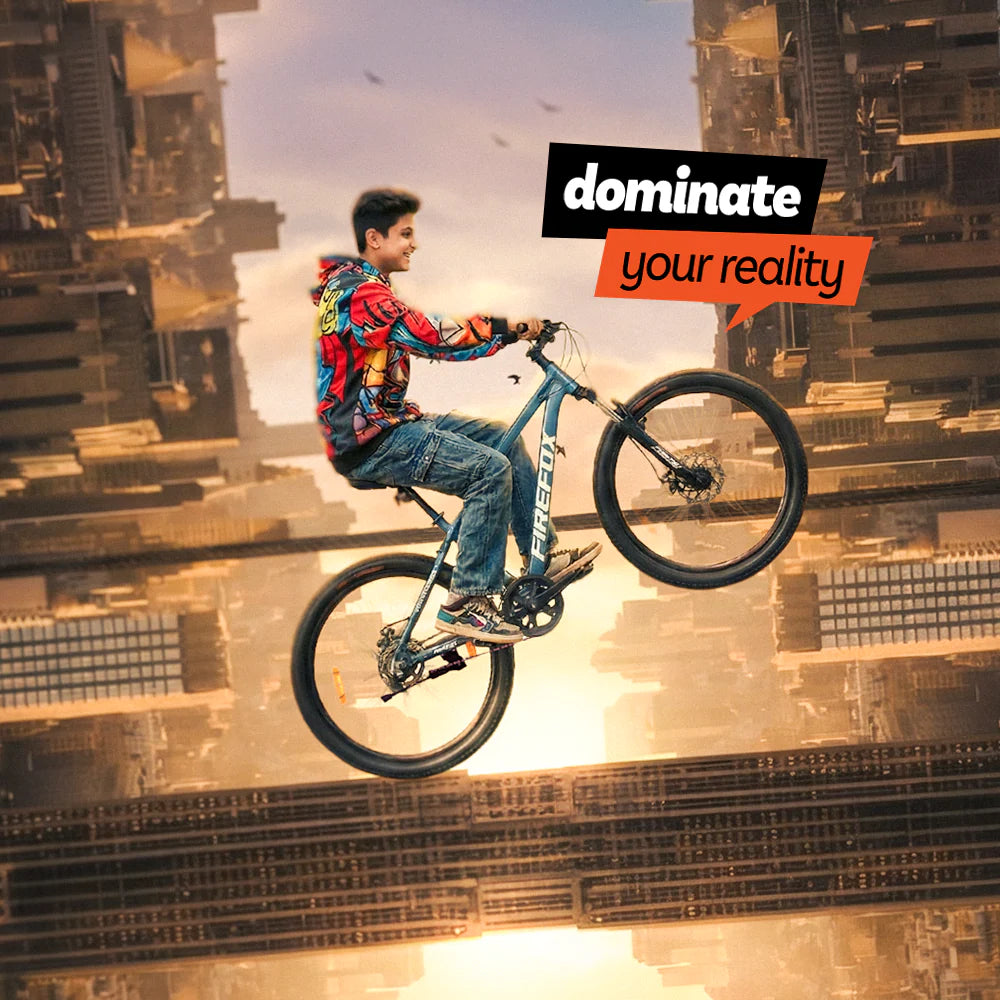 Firefox Dominator mountain bike wheelie stunt riding action