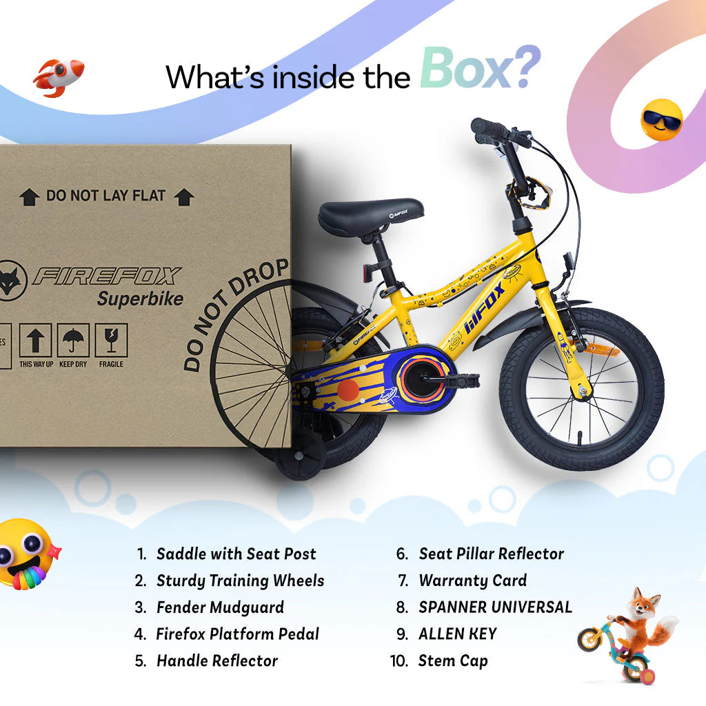 Firefox Dreamer Kids Bicycle Package Contents and Accessories Included
