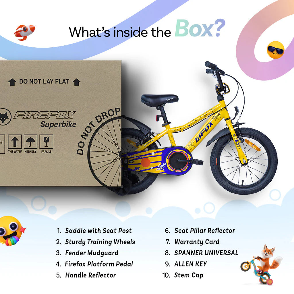 Firefox Dreamer Kids Bicycle Package Contents and Accessories Included
