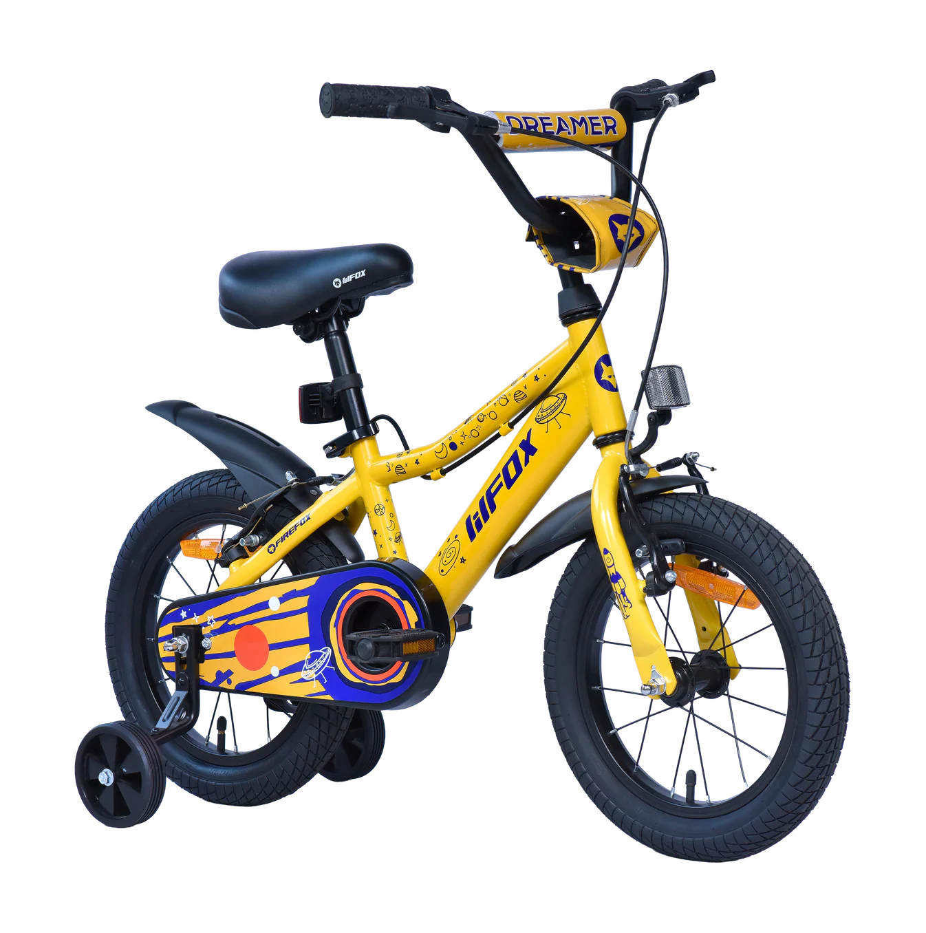 Firefox Dreamer 14T Kids Bicycle Yellow Single Speed with Training Wheels
