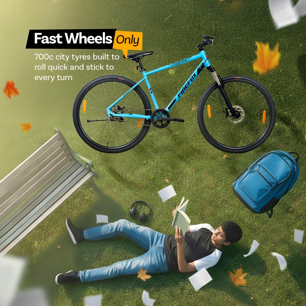Firefox Drift 700C Hybrid Bicycle Fast Rolling Wheels