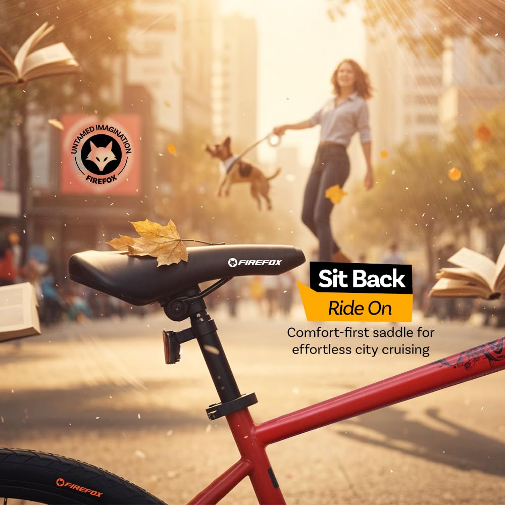 Firefox Drift Plus Hybrid Bicycle Comfortable Saddle for Long Rides