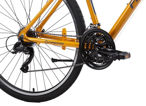 21-speed Shimano gear system on Firefox Gypsy hybrid cycle