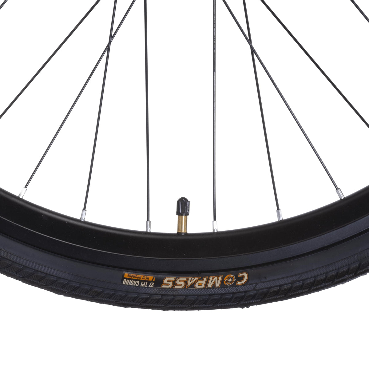 Firefox Meteor 700C black hybrid cycle tyre detail