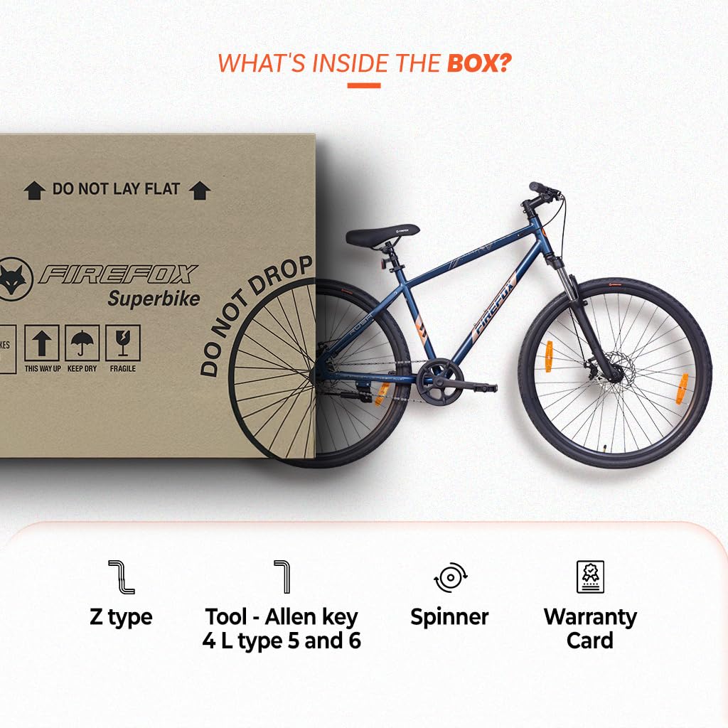 Firefox Rush 700C Single Speed bicycle package contents