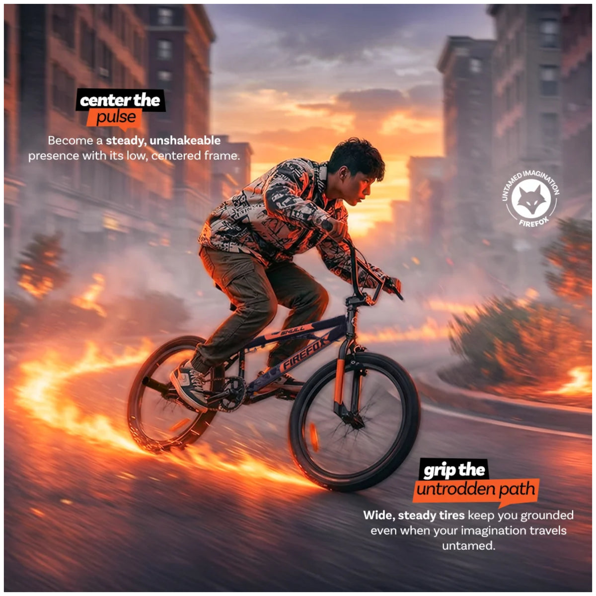 Firefox Skull BMX bicycle riding action