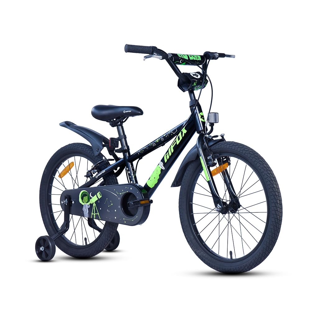 Firefox Star Gazer 16T Kids Bicycle Black Single Speed with Training Wheels
