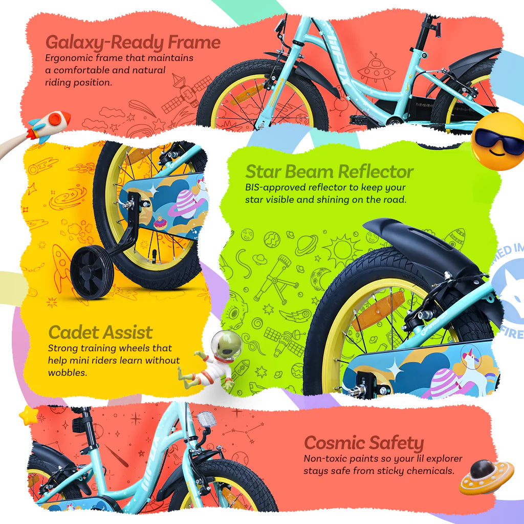 Firefox Stellar Kids Bicycle Features Including Reflectors Frame and Training Wheels
