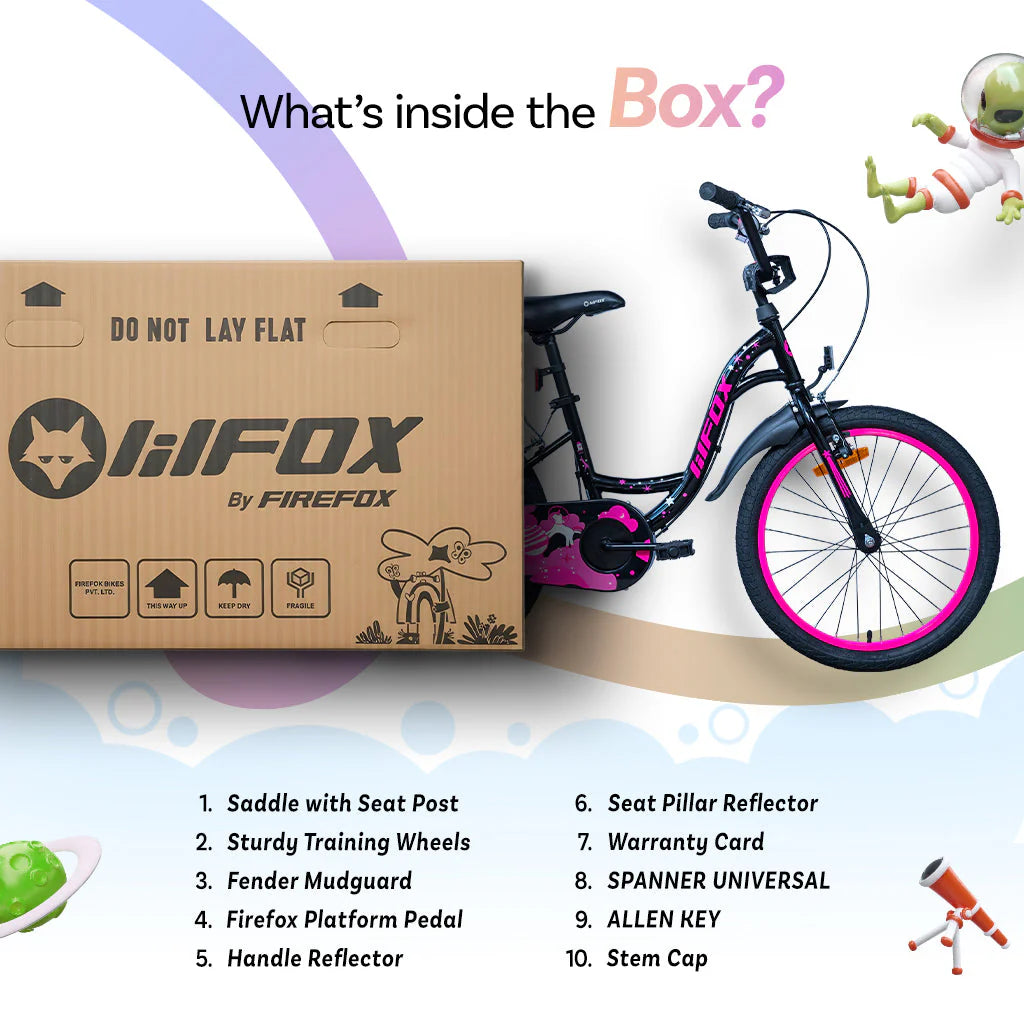 Firefox Stellar Pink Kids Bicycle Package Contents and Accessories Included