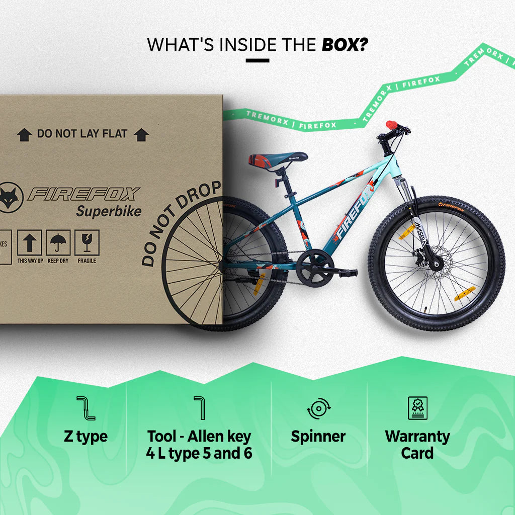 Firefox Tremor 24T bicycle box contents tools accessories included
