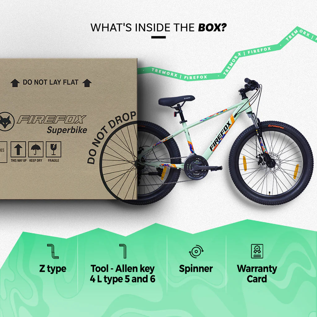Firefox Tremor X 24T bicycle box contents tools accessories included
