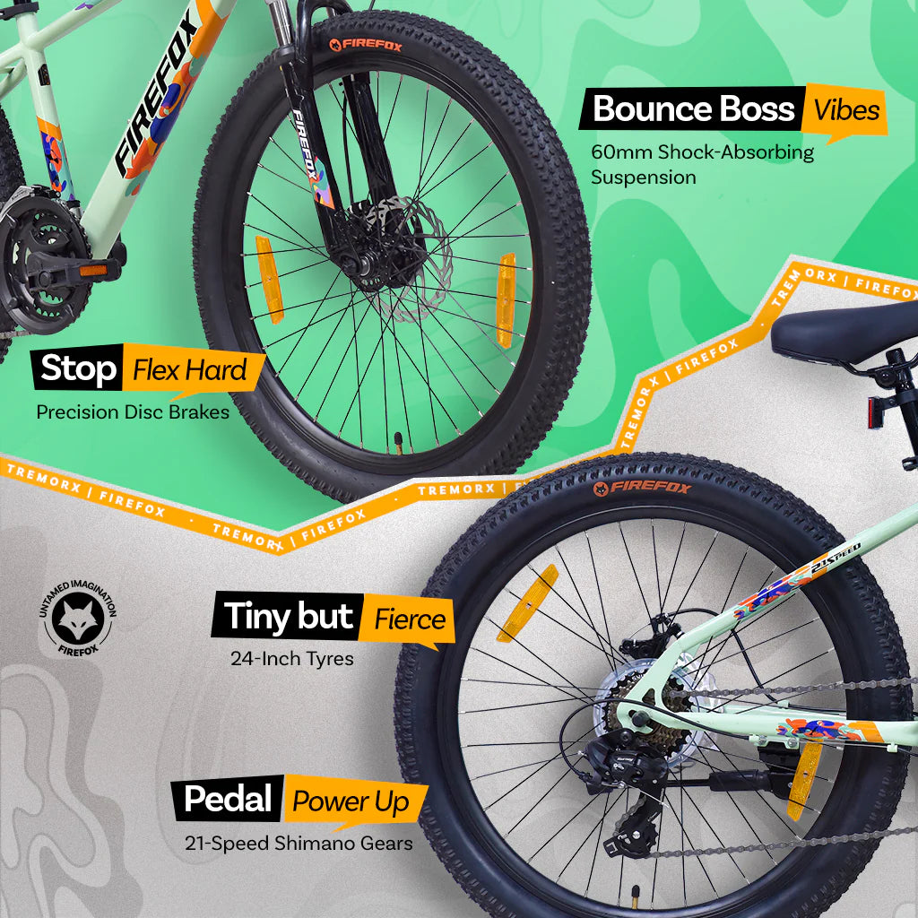 Firefox Tremor X 24T MTB cycle strong tyre smooth performance bicycle