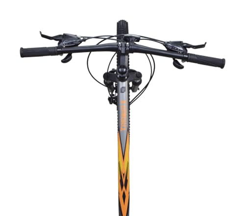 Front handlebar view of FIREFOX Tremor X 29 D mountain cycle showing straight handlebar, dual disc brake levers, and internal cable routing.


