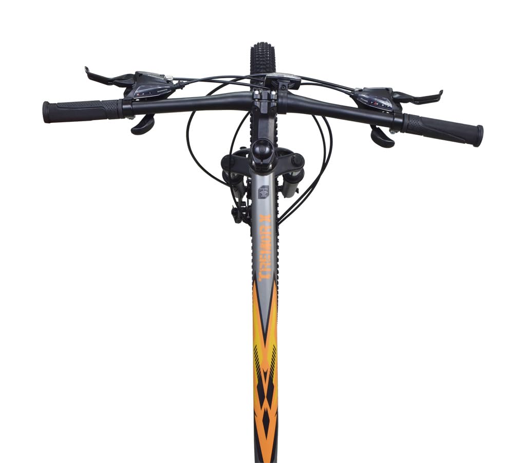 Top view of FIREFOX Tremor X 29 D MTB showing handlebar, gear shifters, and brake levers.
