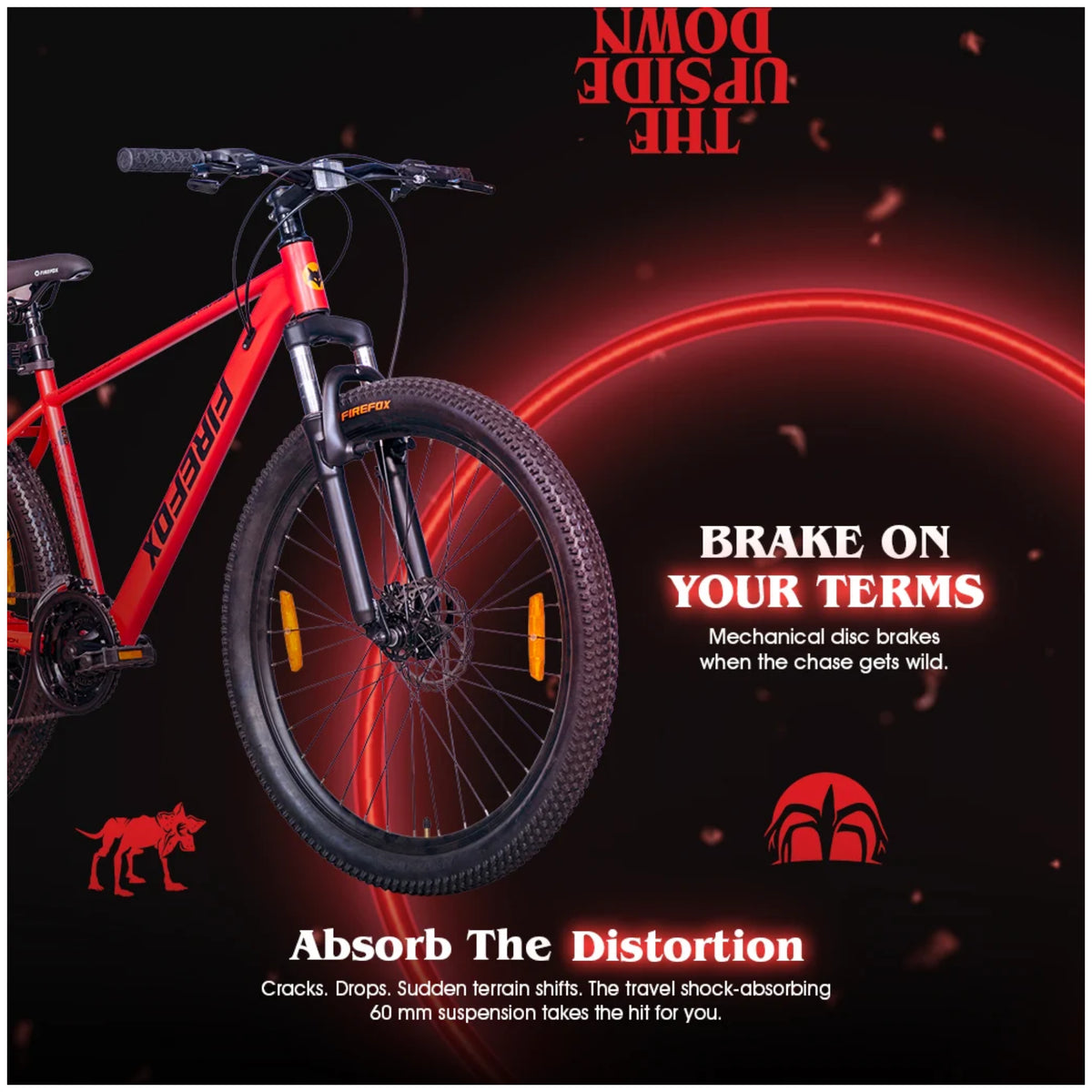 Firefox Tremor X Stranger Things Edition MTB disc brake feature