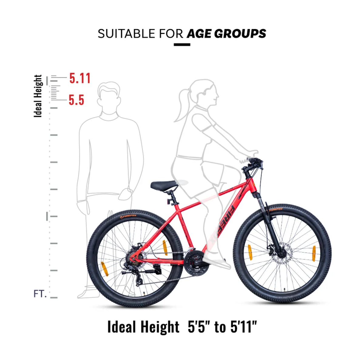 Firefox Tremor X Stranger Things Edition rider height guide for 5'5 to 5'11