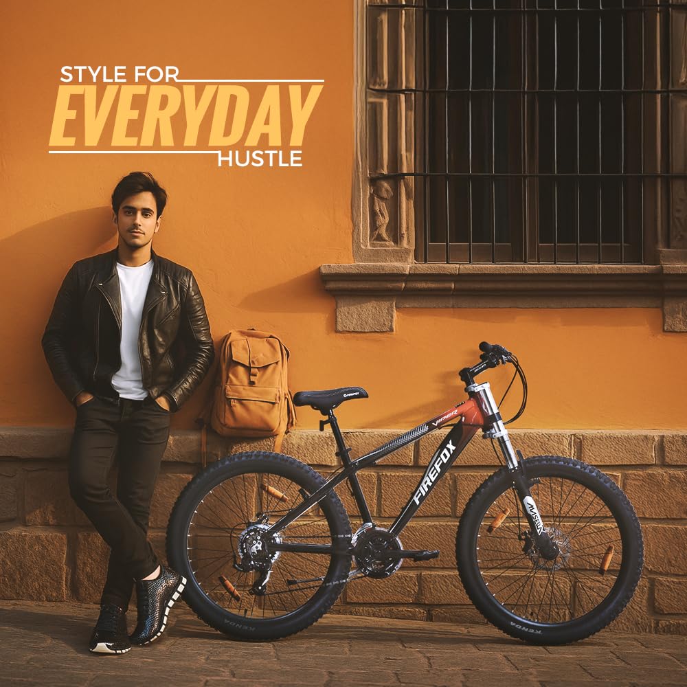 Firefox Viper 26T mountain bike lifestyle image showing adventure-ready MTB for city and trail riding