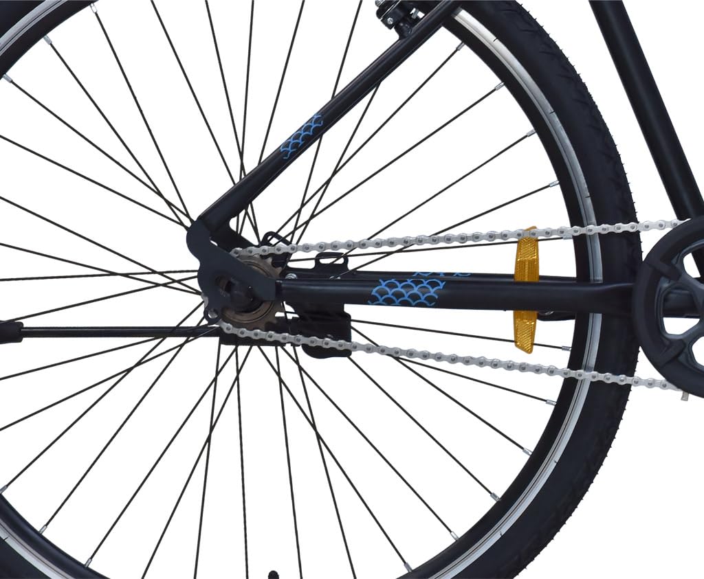 Rear Wheel and Single-Speed Chainset Closeup – Firefox Whiplash 700C Hybrid Cycle

