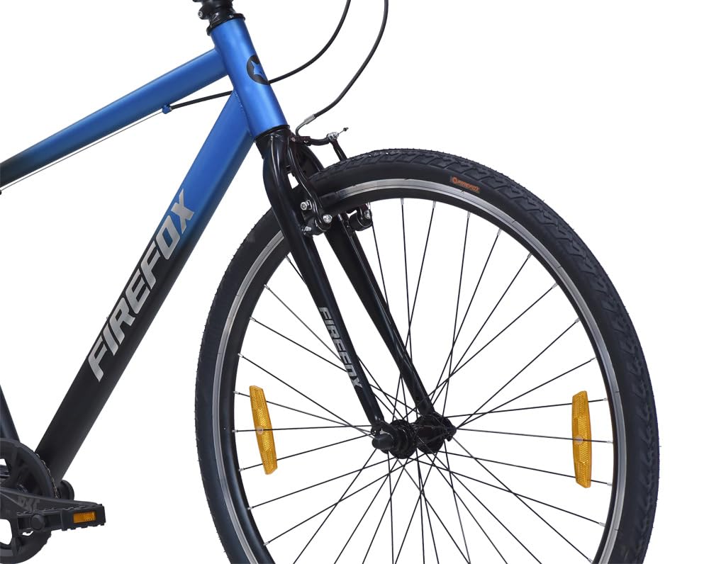 Front Fork and V-Brake Closeup with 700C Tyre – Firefox Whiplash Hybrid Cycle


