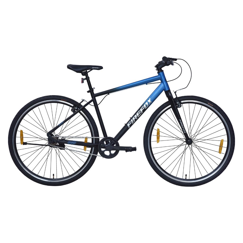 Firefox Whiplash 700C Hybrid Cycle – Single Speed, V Brakes, Blue – Side View	