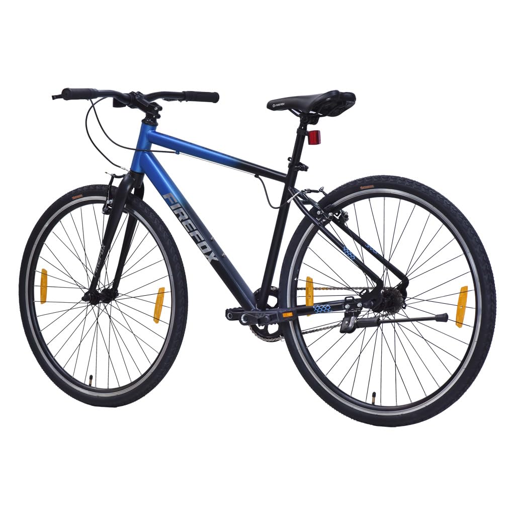 Firefox Whiplash 700C Hybrid Cycle – Single Speed, V Brakes, Blue – Side View	