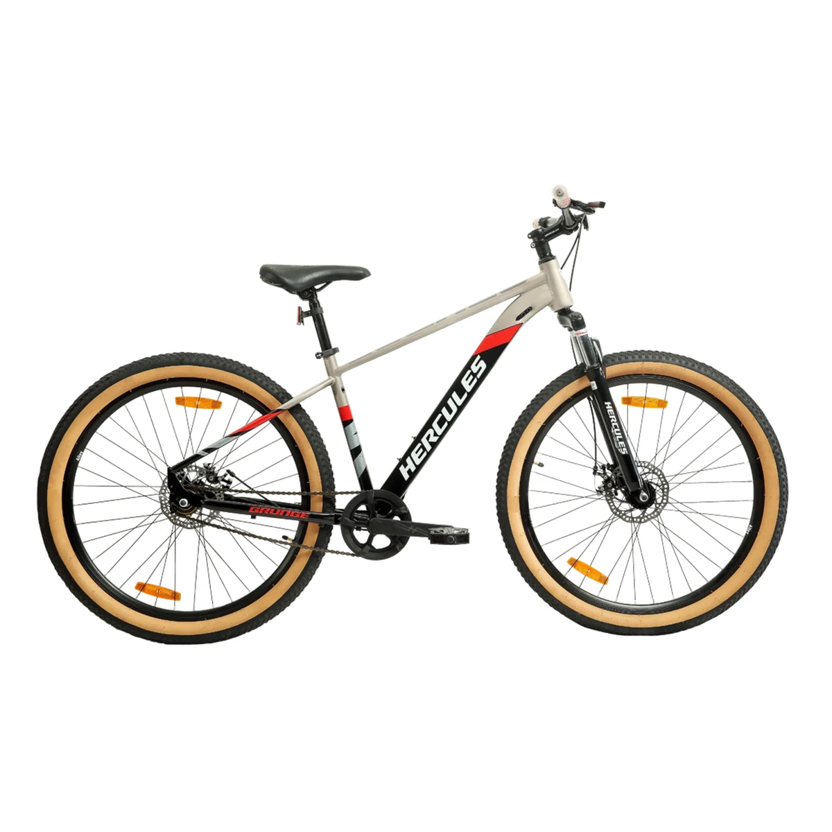 Hercules Grunge FX DD MTB cycle with tan wall tyres and front suspension