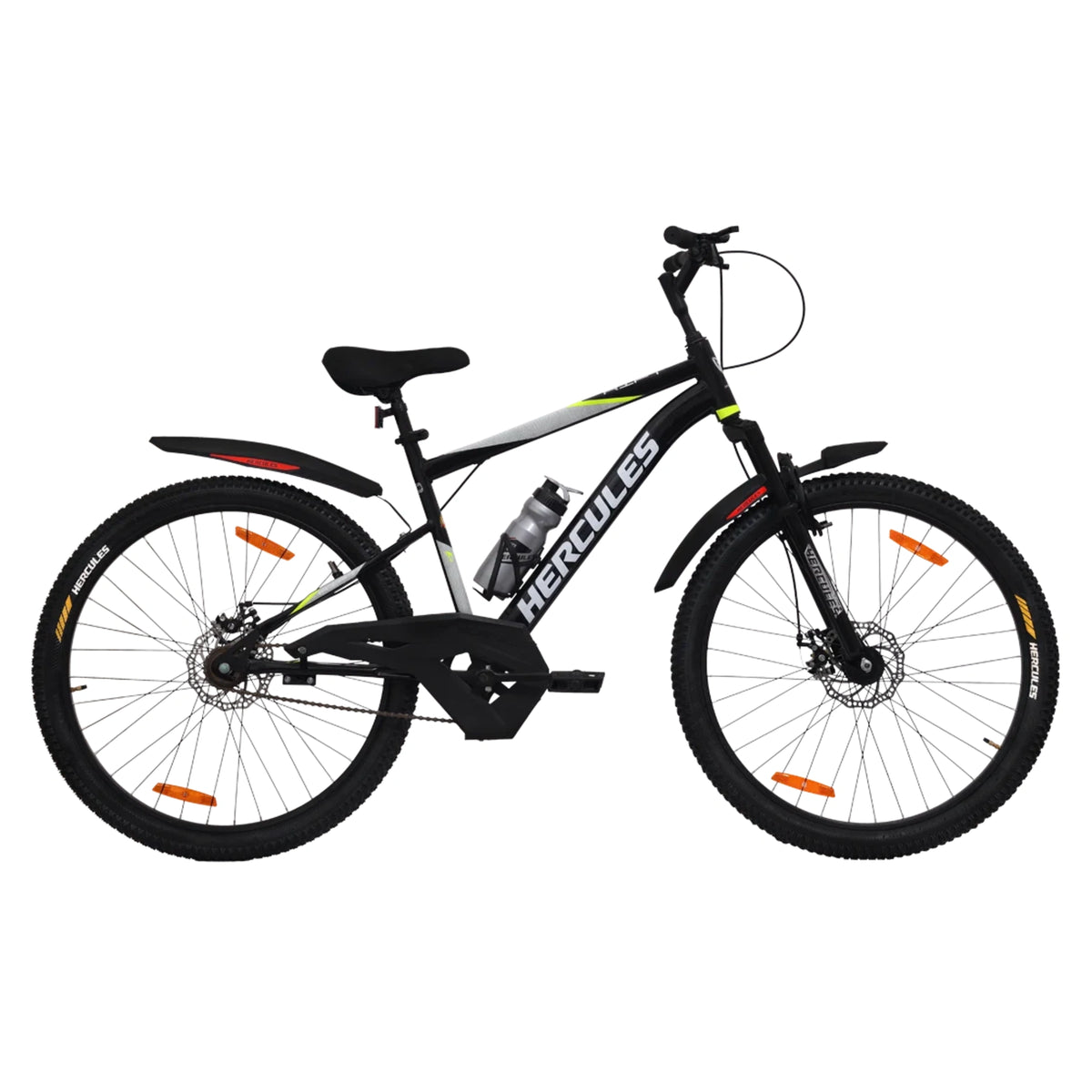 Hercules Rift FX DD MTB bicycle with wide tyres and disc brakes in blue