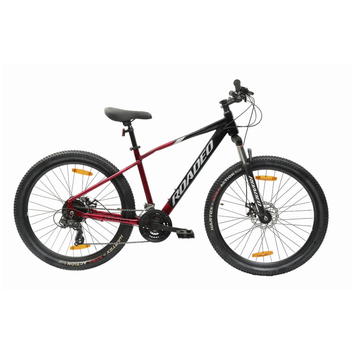 Hercules Roadeo Mayhem 21-speed MTB cycle in red and black