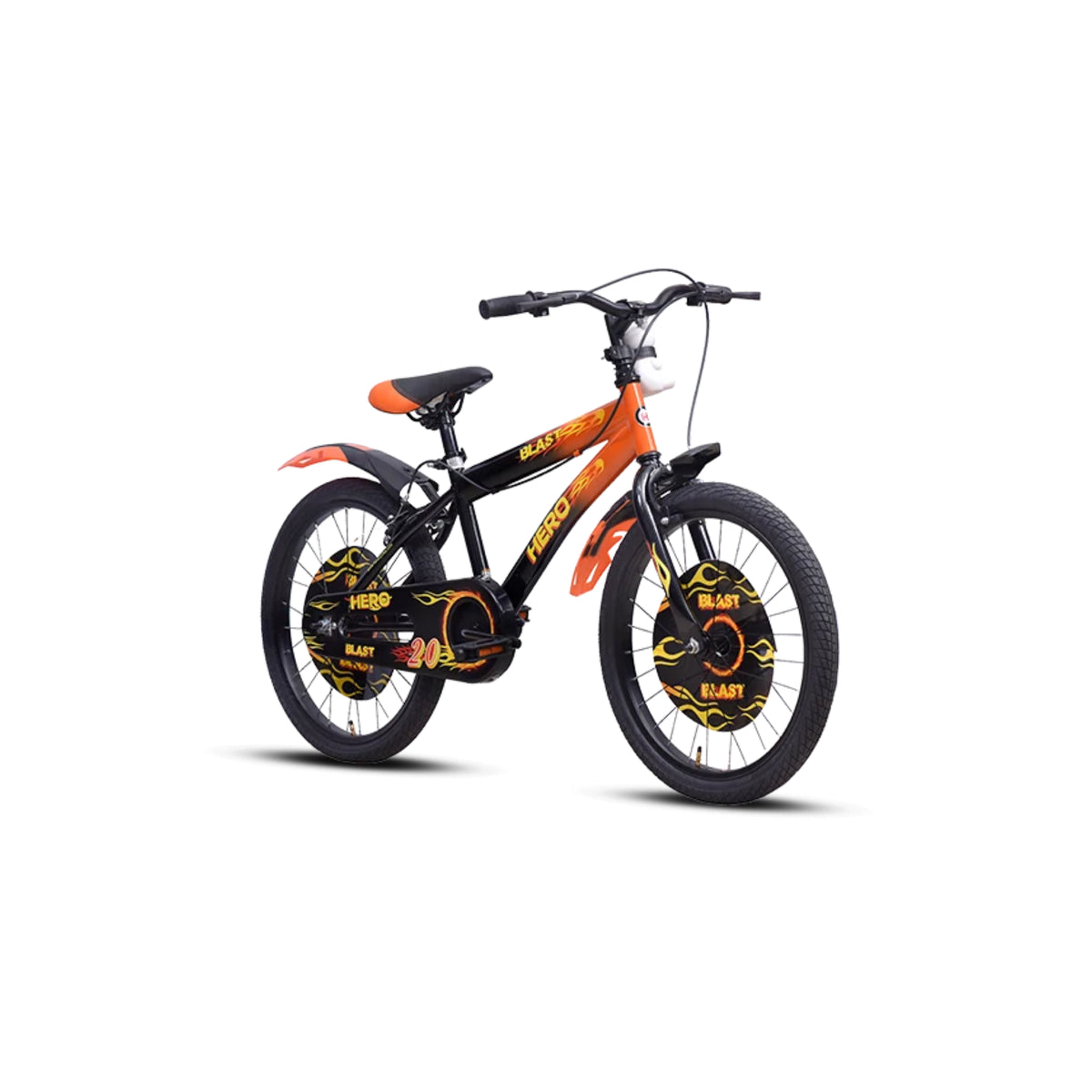 Hero Blast 20T Orange Black kids bicycle three-quarter view⠋
For