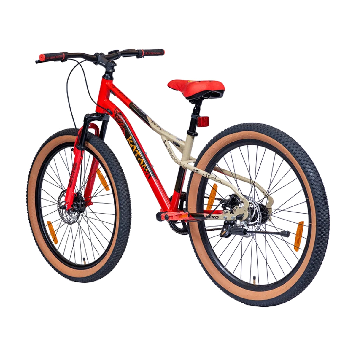 Hero Katana 26T red beige MTB cycle side view